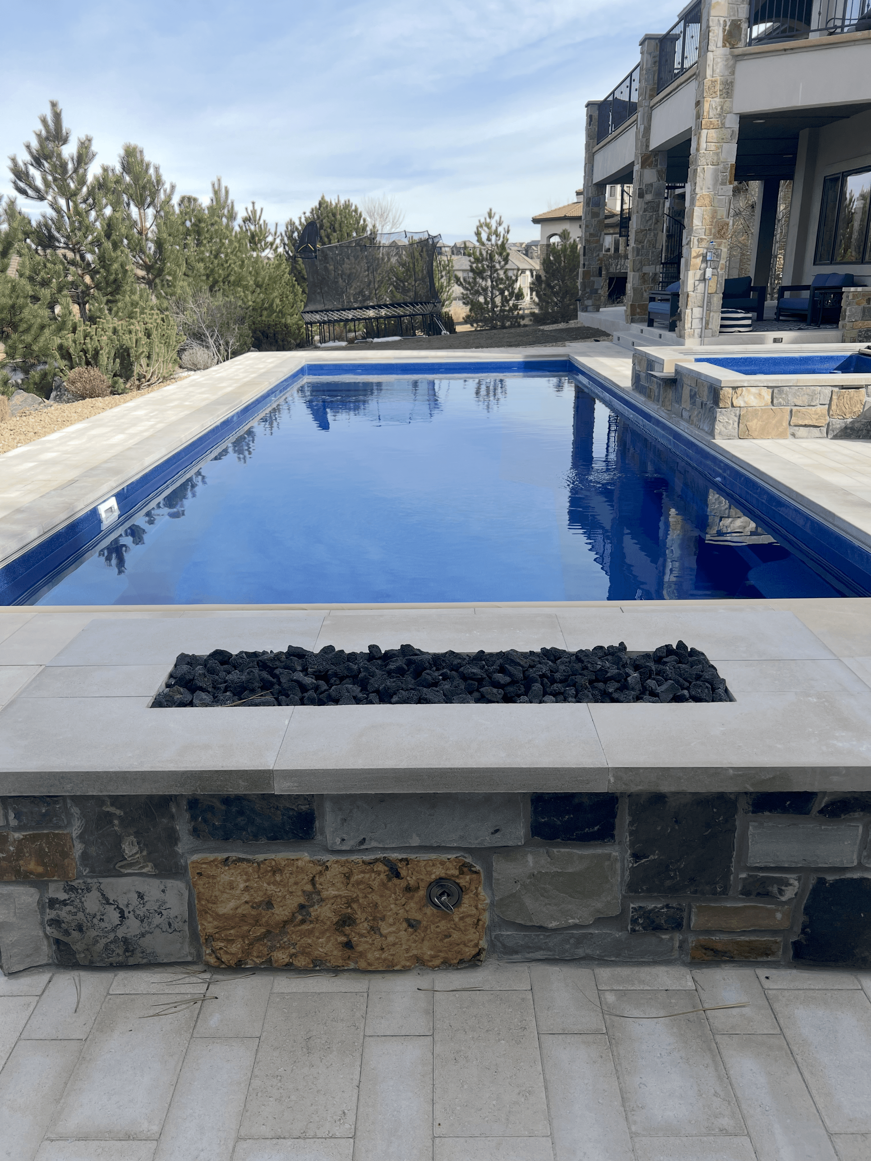 Fire pit and paver patio project in Longmont, Colorado