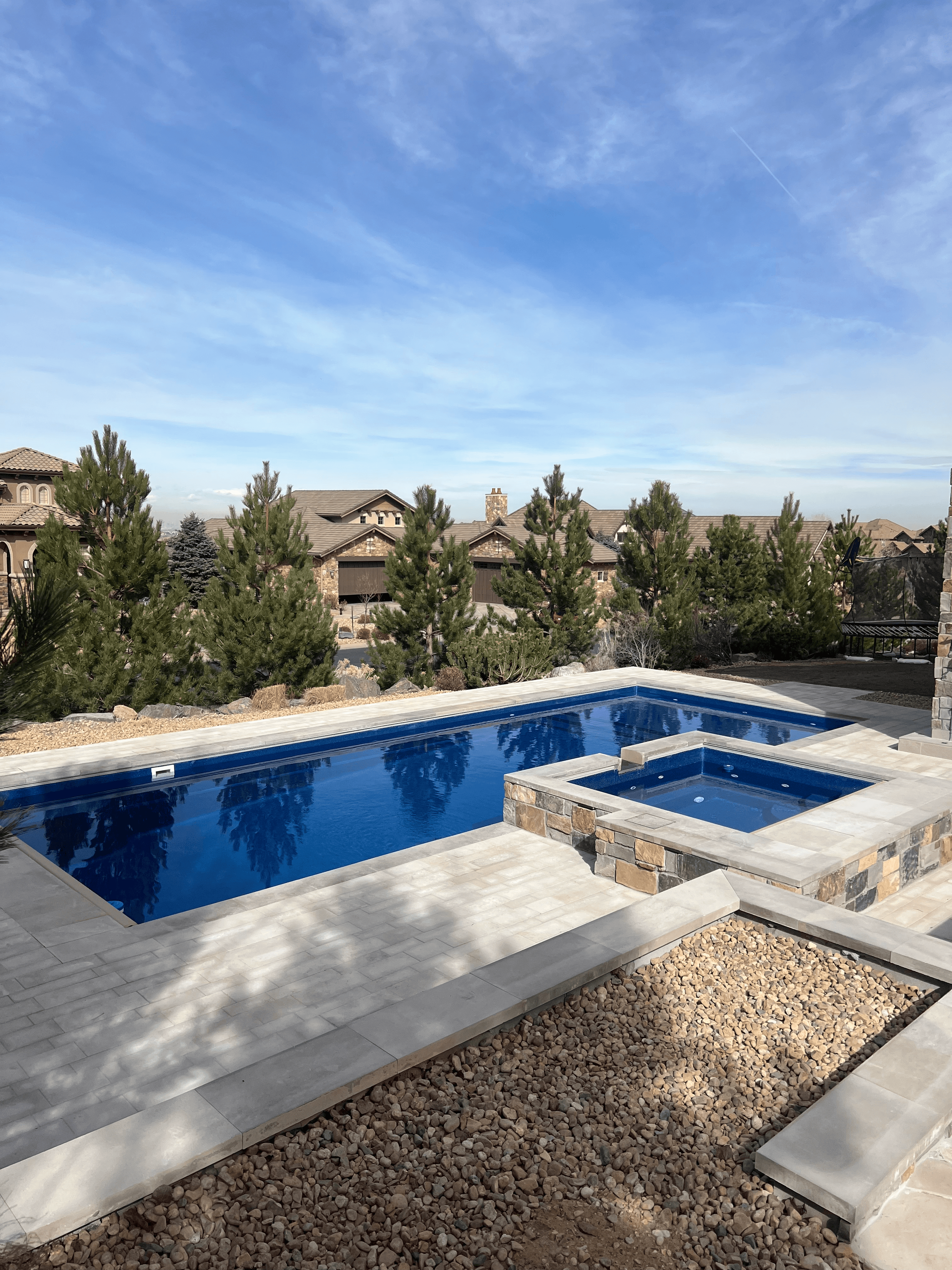 Custom paver patio and outdoor living space in Lafayette, Colorado