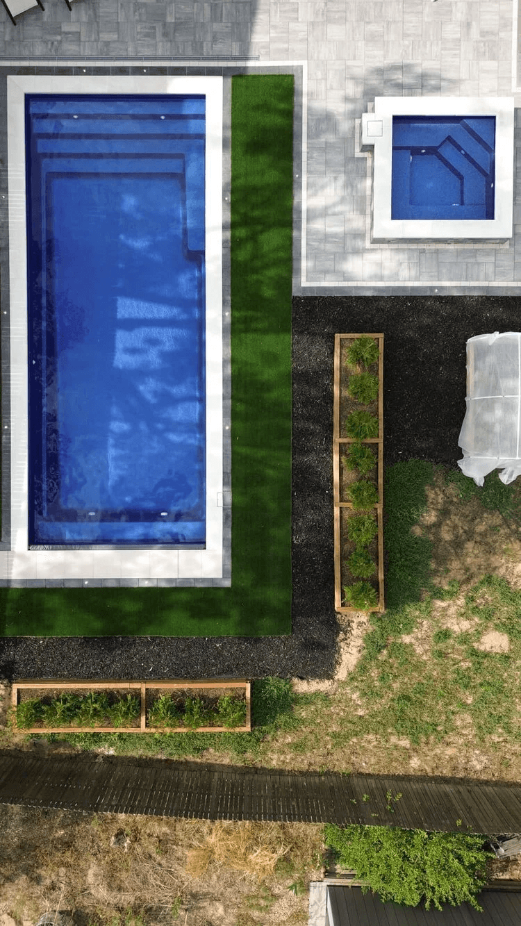 Custom pool and outdoor living space in Boulder, Colorado